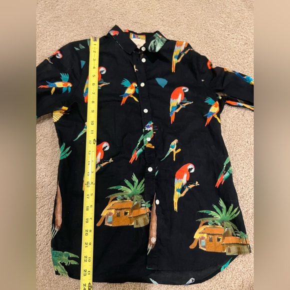 SEZANE x G. Kero Black Tropical Button Down Pierro Shirt Sz 34/XS/ US 2 - Picture 9 of 11